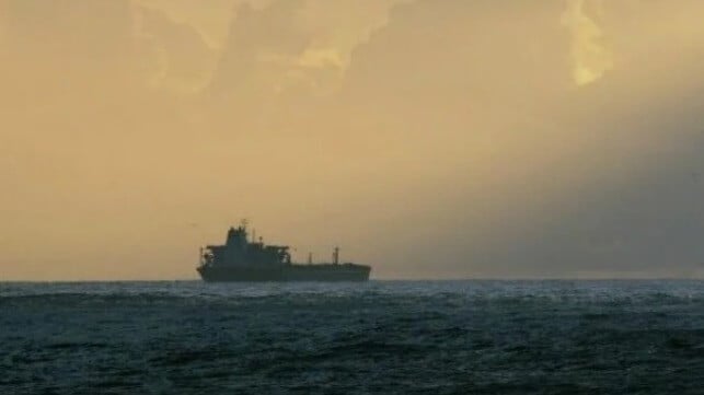 tanker at sea