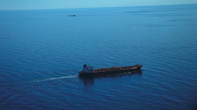 Tankers at sea