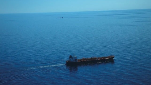 tankers at sea