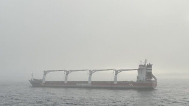 Thamesborg aground, September 16, 2025 (Canadian Coast Guard)