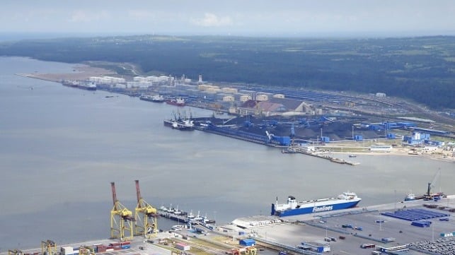 Russia's giant Ust-Luga oil export terminal, before recent Ukrainian strikes (Gazprom)