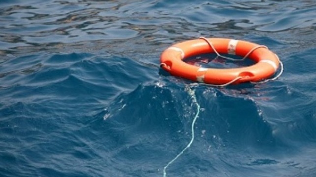 File image of a life ring in the water